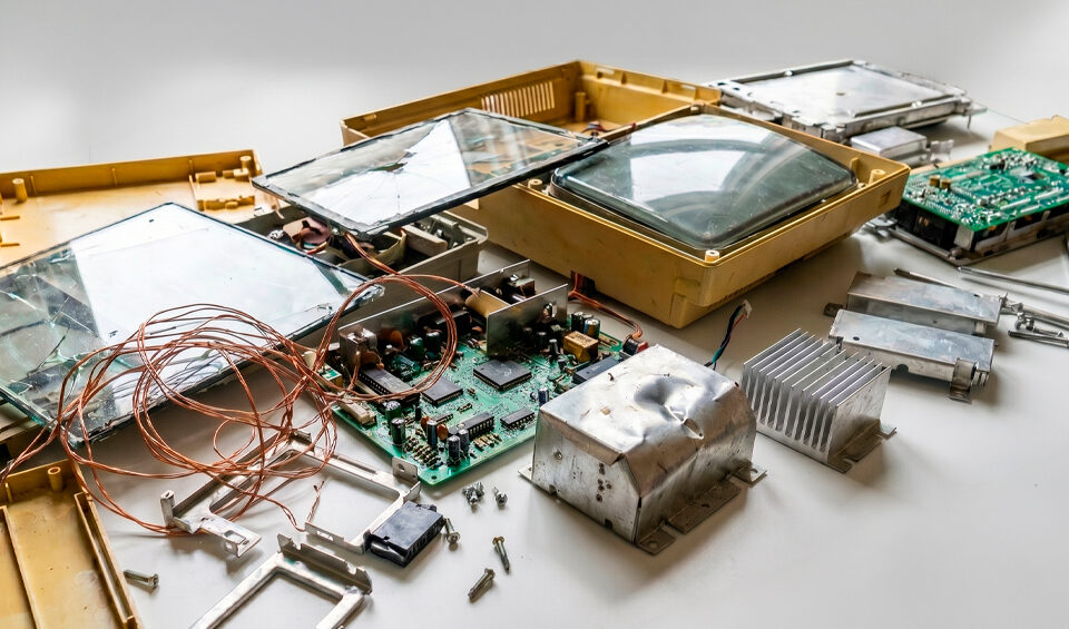 Materiales recuperables presentes en un computador para reciclaje de RAEE